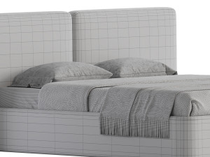 Tadao bed with compartment 3D Model