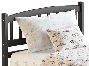 Twin Size Platform Bed Wood Bed Frame with Trundle Model 3D