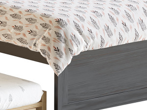 Twin Size Platform Bed Wood Bed Frame with Trundle Model 3D