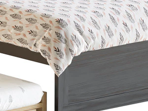 Twin Size Platform Bed Wood Bed Frame with Trundle 3D Model