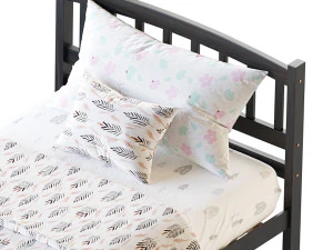 Twin Size Platform Bed Wood Bed Frame with Trundle 3D Model