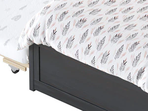 Twin Size Platform Bed Wood Bed Frame with Trundle 3D Model