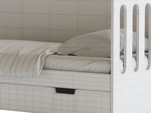 Bed low Funky House Tale Model 3D