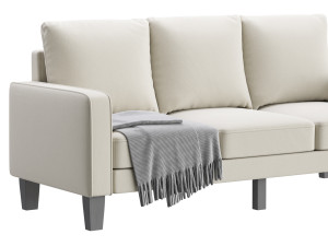 3-Seats Upholstered sofa 3D 模型