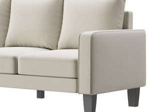 3-Seats Upholstered sofa 3D 模型