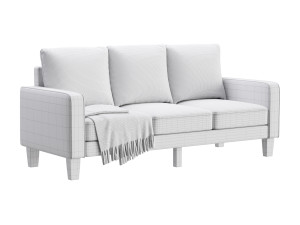 3-Seats Upholstered sofa 3D 模型