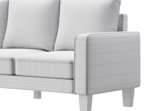 3-Seats Upholstered sofa 3D 模型