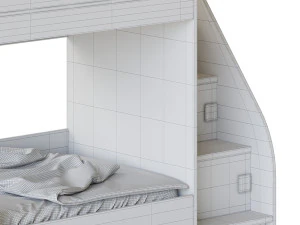 Bed Legend Bunk 3D Model