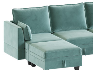 Sectional Sofa Convertible Sofa Bed 3D मॉडल