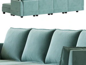 Sectional Sofa Convertible Sofa Bed 3D Model