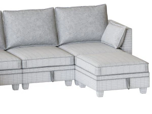 Sectional Sofa Convertible Sofa Bed 3D Model