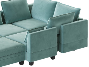 Sectional Sofa Convertible Sofa Bed 2 3D Model
