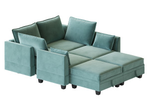 Sectional Sofa Convertible Sofa Bed 2 3D Model
