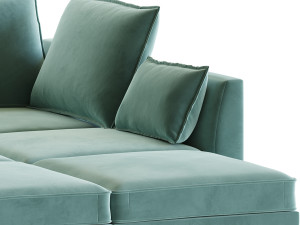 Sectional Sofa Convertible Sofa Bed 2 3D Model