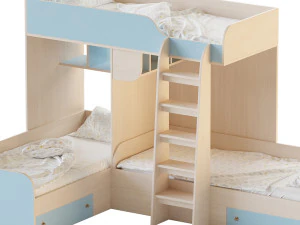 Bed RV Furniture Trio 3D Model