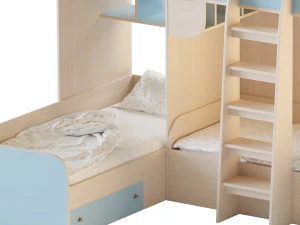 Bed RV Furniture Trio 3D Model