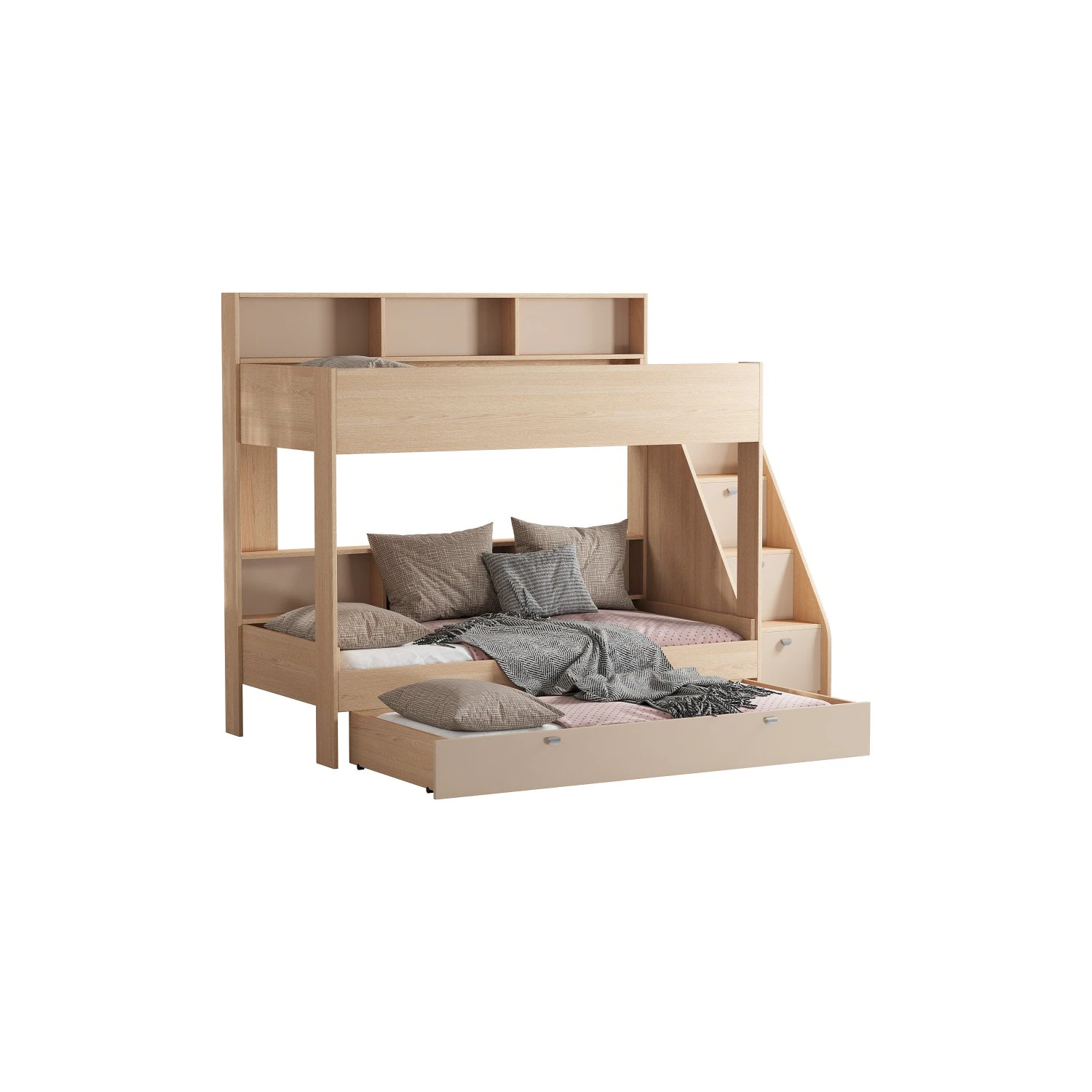 Three-tier bed Golden Kids 10 3D Model .c4d .max .obj .3ds .fbx .stl .blend