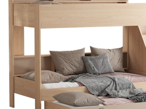 Three-tier bed Golden Kids 10 Modelo 3D