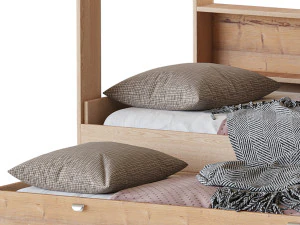 Three-tier bed Golden Kids 10 3D Model
