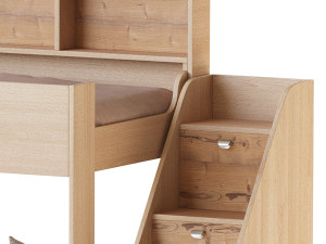 Three-tier bed Golden Kids 10 Modelo 3D
