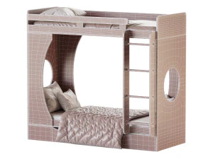 Bunk bed Funky Kids 2 3D Model