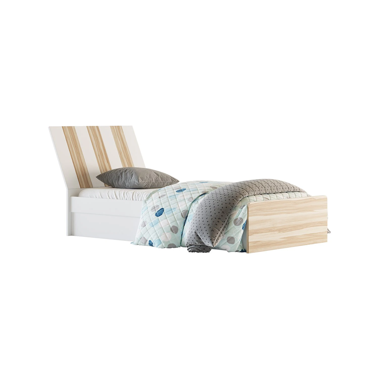 Bed Tomy Niki Lucas Oak A11 3D Model .c4d .max .obj .3ds .fbx .stl .blend 