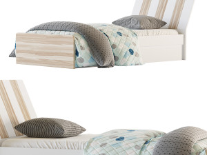 Bed Tomy Niki Lucas Oak A11 3Dモデル