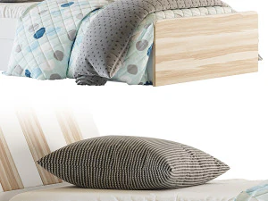 Bed Tomy Niki Lucas Oak A11 3D Model