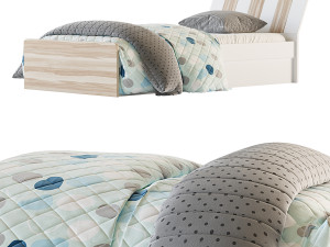 Bed Tomy Niki Lucas Oak A11 3Dモデル