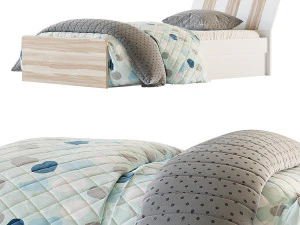 Bed Tomy Niki Lucas Oak A11 3D Model