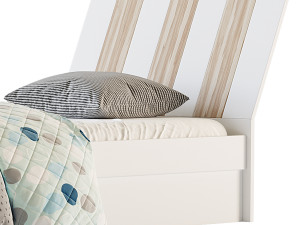 Bed Tomy Niki Lucas Oak A11 3Dモデル