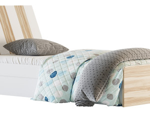 Bed Tomy Niki Lucas Oak A11 3Dモデル