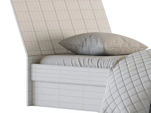 Bed Tomy Niki Lucas Oak A11 3D Model