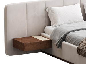 American Queen Size Bed Modelo 3D
