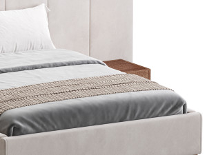 American Queen Size Bed Modelo 3D
