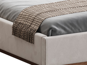 American Queen Size Bed Modelo 3D