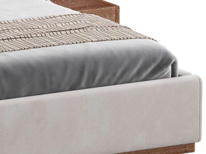 American Queen Size Bed 3D Model