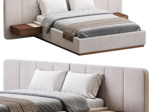 American Queen Size Bed Modelo 3D