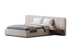 American Queen Size Bed Modelo 3D