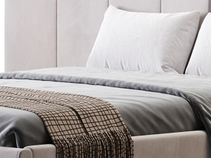 American Queen Size Bed Modelo 3D