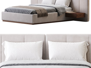 American Queen Size Bed Modelo 3D