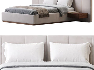 American Queen Size Bed 3D Model