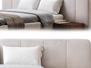 American Queen Size Bed Modelo 3D