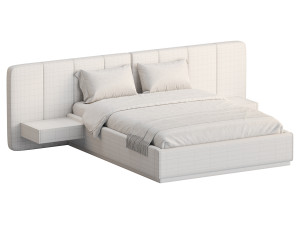 American Queen Size Bed Modelo 3D