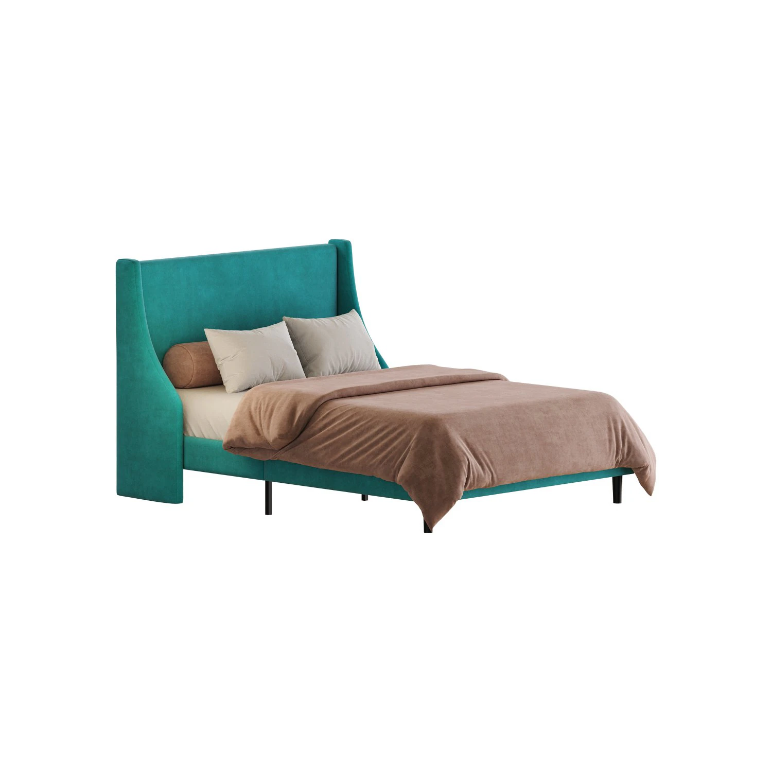 Amolife Upholstered Bed 3D Model .c4d .max .obj .3ds .fbx .stl .blend 