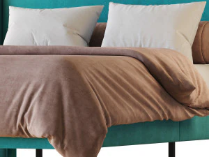 Amolife Upholstered Bed 3D Model