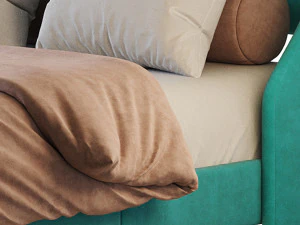 Amolife Upholstered Bed 3D Model