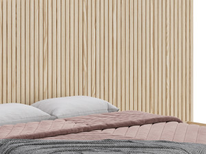Batten White Oak Storage bed 3D Model