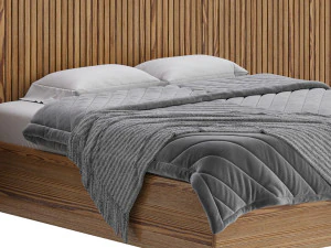 Batten White Oak Storage bed 3D Model
