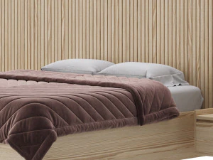 Batten White Oak Storage bed 3D Model